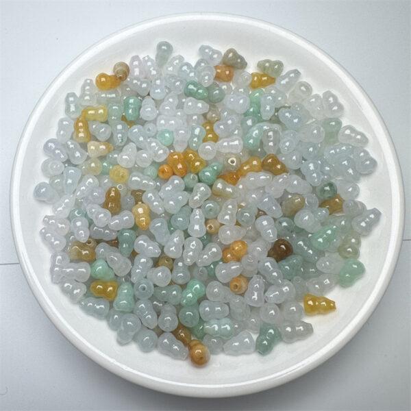 50 pcs 8mm gourd shape genuine natural colorful icy jadeite bead, jade bead - Image 9
