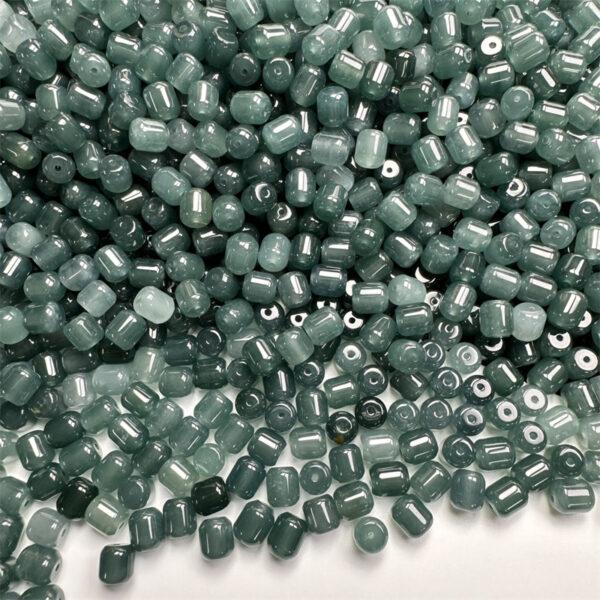 10 pcs / 20 pcs cylinder shape genuine natural icy blue jadeite bead, jade bead - Image 9