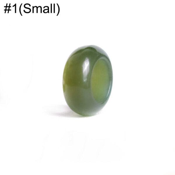 simple ring shape genuine natural nephrite jade jump ring - Image 7