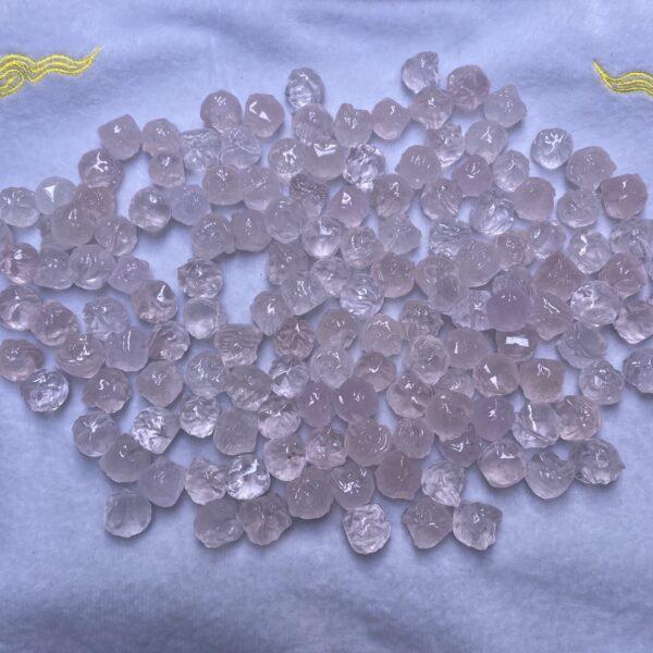 10 pcs lion head shape high quality natural rose quartz bead - Image 3
