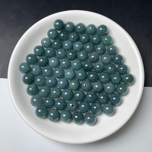 10 pcs  / 20 pcs 10mm round shape genuine natural blue jadeite bead, jade bead - Image 2