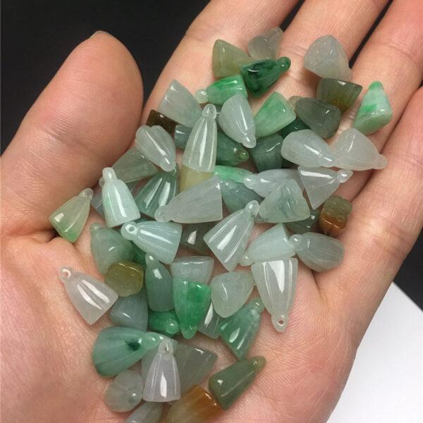 10 pcs lotus shape genuine natural icy colorful jadeite bead, jade bead - Image 2