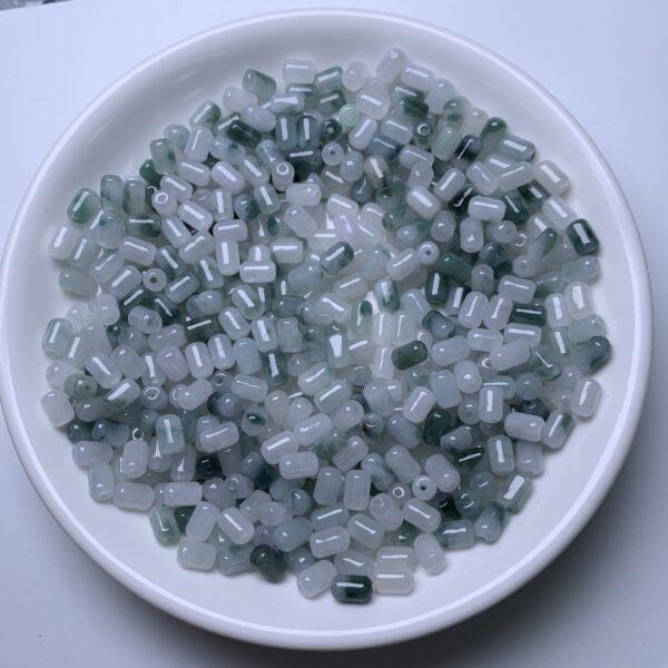20 pcs / 50 pcs tube shape genuine natural icy jadeite bead, jade bead - Image 5