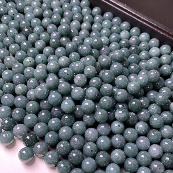 10 pcs  / 20 pcs 10mm round shape genuine natural blue jadeite bead, jade bead - Image 3