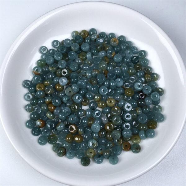 50 pcs / 100 pcs rondelle shape genuine natural jadeite bead, jade bead - Image 3