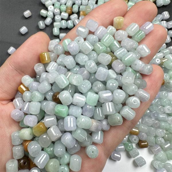 20 pcs / 50 pcs cylinder shape genuine natural colorful jadeite bead, jade bead - Image 3