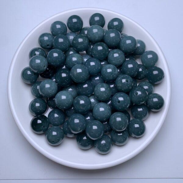 5 pcs / 10 pcs round shape genuine natural blue jadeite bead, jade bead - Image 3