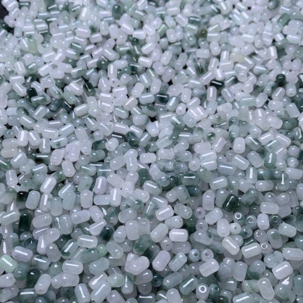 20 pcs / 50 pcs tube shape genuine natural icy jadeite bead, jade bead - Image 4