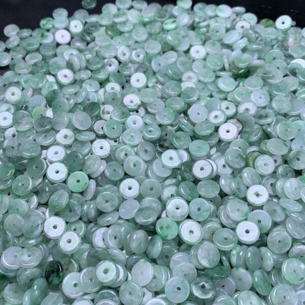 20 pcs / 50 pcs rondelle shape genuine natural icy jadeite bead, jade bead - Image 4