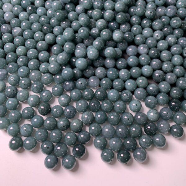 10 pcs  / 20 pcs 10mm round shape genuine natural blue jadeite bead, jade bead - Image 4