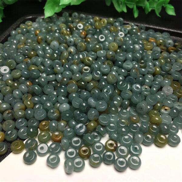 50 pcs / 100 pcs rondelle shape genuine natural jadeite bead, jade bead - Image 4