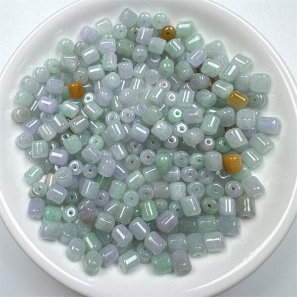 20 pcs / 50 pcs cylinder shape genuine natural colorful jadeite bead, jade bead - Image 4