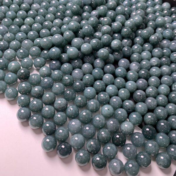 10 pcs  / 20 pcs 10mm round shape genuine natural blue jadeite bead, jade bead - Image 5