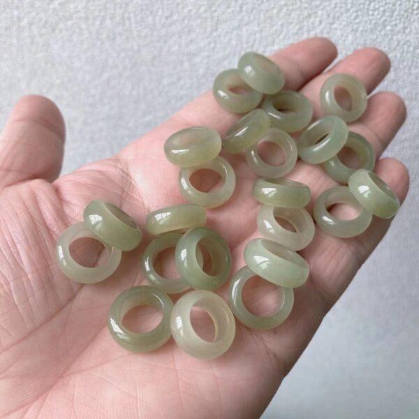 simple ring shape genuine natural nephrite jade jump ring - Image 4