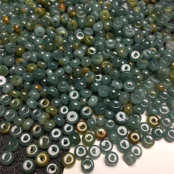 50 pcs / 100 pcs rondelle shape genuine natural jadeite bead, jade bead - Image 5
