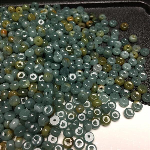 50 pcs / 100 pcs rondelle shape genuine natural jadeite bead, jade bead - Image 6