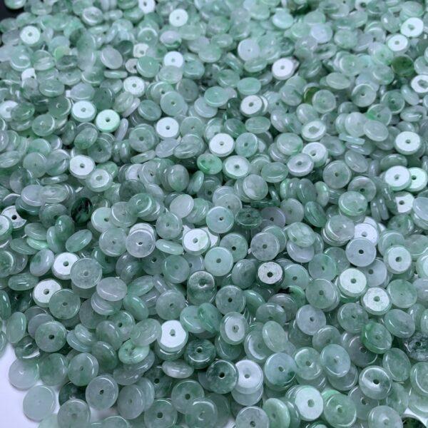 20 pcs / 50 pcs rondelle shape genuine natural icy jadeite bead, jade bead - Image 6