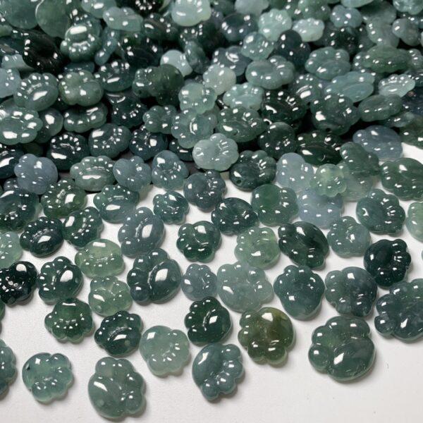 5 pcs / 10 pcs cat paw shape genuine natural icy blue jadeite charm, jade charm - Image 6