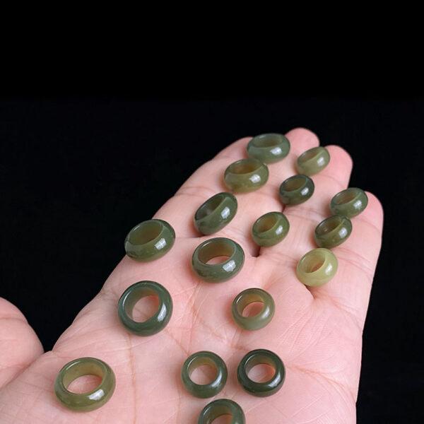 simple ring shape genuine natural nephrite jade jump ring - Image 5