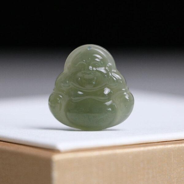 fine buddha shape genuine natural green nephrite jade charm pendant - Image 6