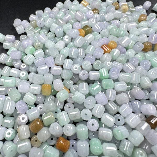 20 pcs / 50 pcs cylinder shape genuine natural colorful jadeite bead, jade bead - Image 6