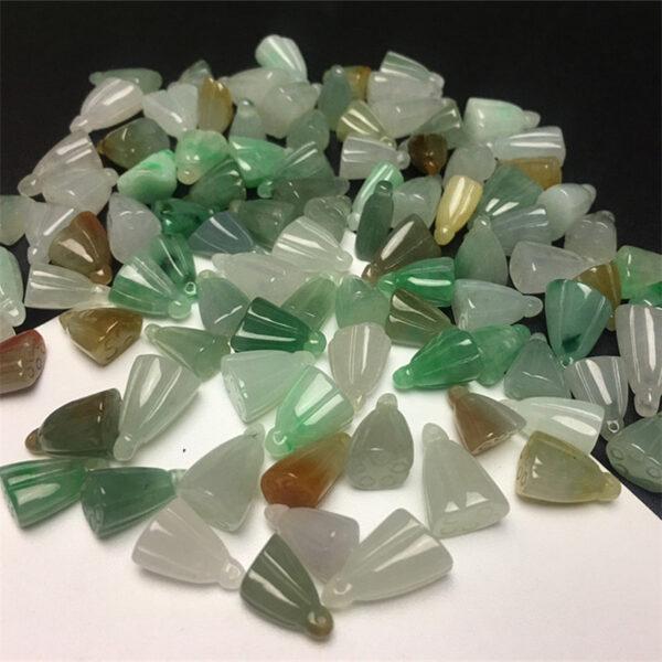 10 pcs lotus shape genuine natural icy colorful jadeite bead, jade bead - Image 8