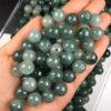 10 pcs / 20 pcs 12mm round shape genuine natural oily green jadeite bead, jade bead