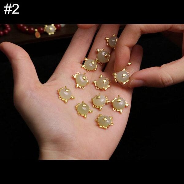 high quality cute dragon shape genuine natural nephrite jade bead - Image 7