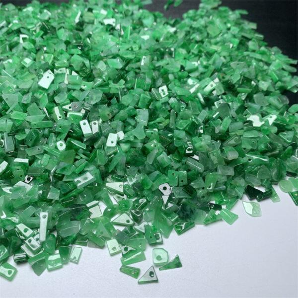 20 pcs / 50 pcs very small irregular flake shape genuine natural green jadeite bead, jade bead - Image 3