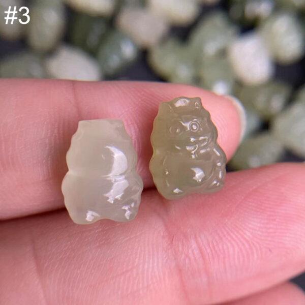 high quality cute dragon shape genuine natural nephrite jade bead - Image 8