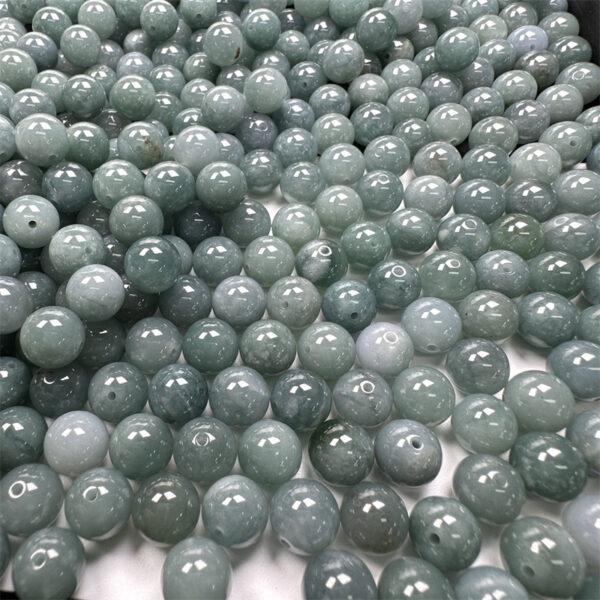 20 pcs / 50 pcs 10mm round shape genuine natural icy blue jadeite bead, jade bead - Image 4