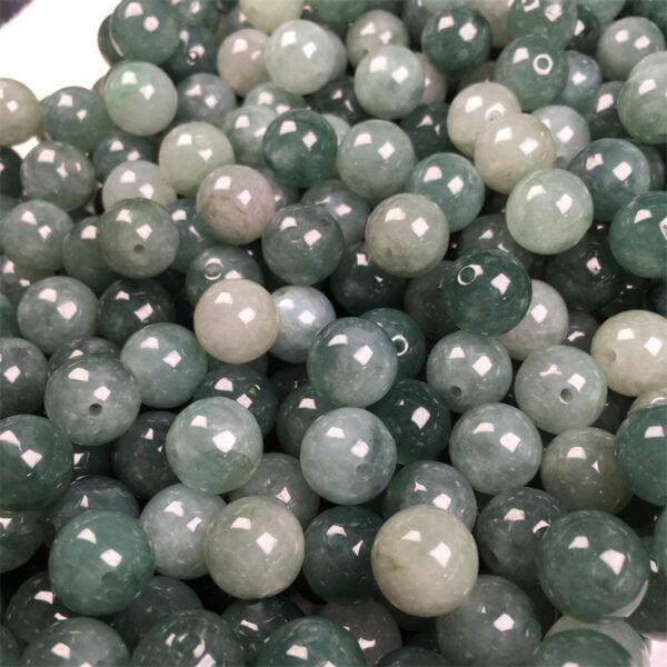 10 pcs / 20 pcs 12mm round shape genuine natural oily green jadeite bead, jade bead - Image 5