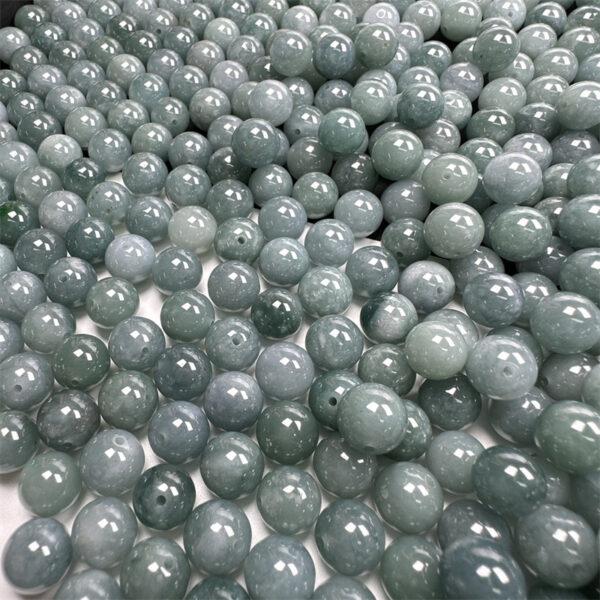 20 pcs / 50 pcs 10mm round shape genuine natural icy blue jadeite bead, jade bead - Image 5