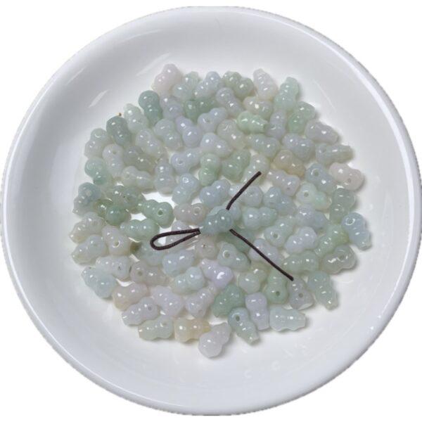 20 pcs / 50 pcs T drilled gourd shape genuine natural jadeite bead, jade bead - Image 5