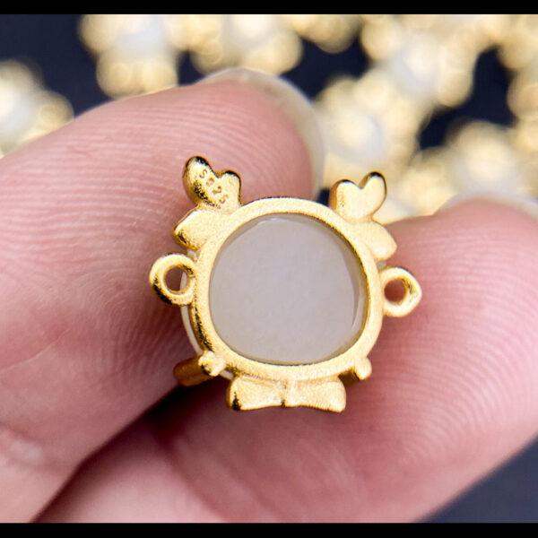 high quality cute dragon shape genuine natural nephrite jade bead - Image 5