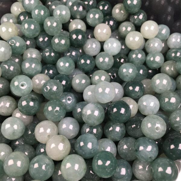 10 pcs / 20 pcs 12mm round shape genuine natural oily green jadeite bead, jade bead - Image 6