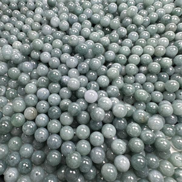 20 pcs / 50 pcs 10mm round shape genuine natural icy blue jadeite bead, jade bead - Image 6