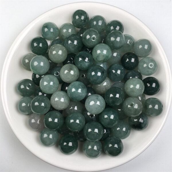 10 pcs / 20 pcs 12mm round shape genuine natural oily green jadeite bead, jade bead - Image 7