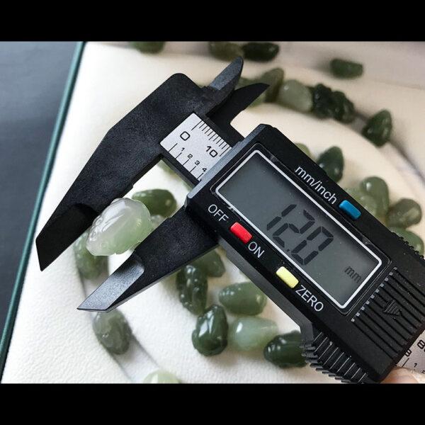 fine pixiu shape genuine natural green nephrite jade bead - Image 7