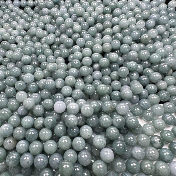 20 pcs / 50 pcs 10mm round shape genuine natural icy blue jadeite bead, jade bead - Image 8
