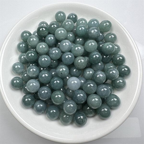20 pcs / 50 pcs 10mm round shape genuine natural icy blue jadeite bead, jade bead - Image 9