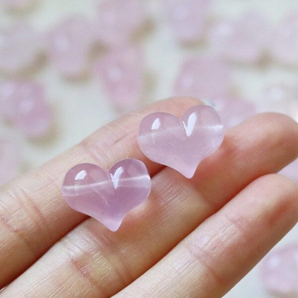 nice fat peach shape quartz bead - Image 8