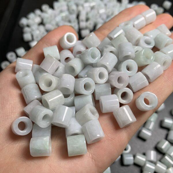 20 pcs / 50 pcs tube shape genuine natural jadeite bead, jade bead - Image 2