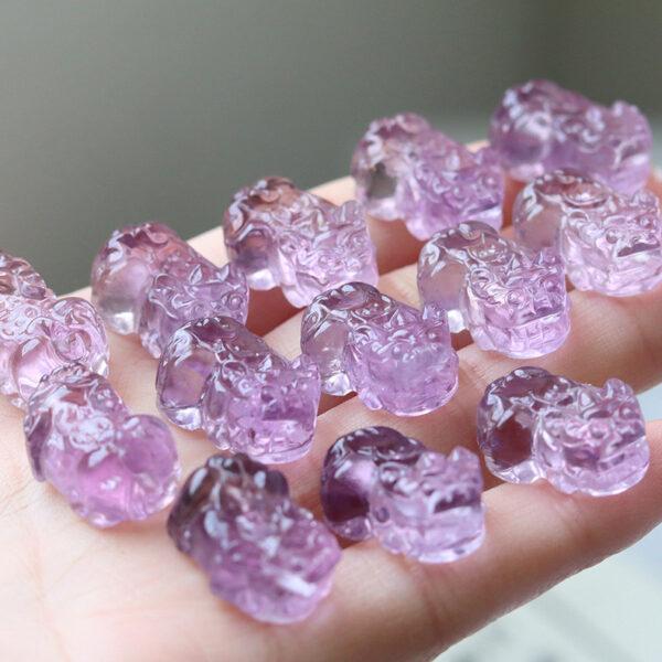nice pixiu shape amethyst bead - Image 2