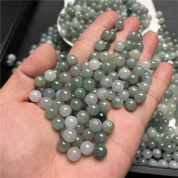 20 pcs / 50 pcs round shape genuine natural jadeite bead, jade bead - Image 2