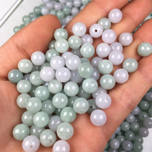 20 pcs / 50 pcs round shape genuine natural jadeite bead, jade bead - Image 2