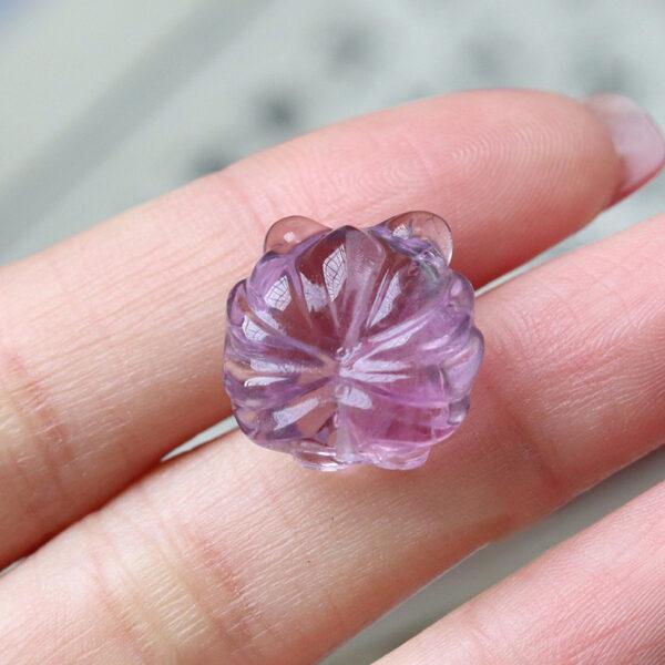 nice nine-tailed Fox shape amethyst bead - Image 3