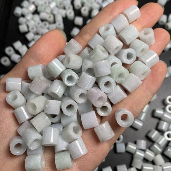 20 pcs / 50 pcs tube shape genuine natural jadeite bead, jade bead - Image 3