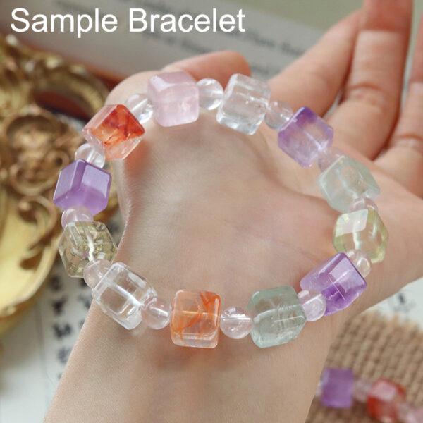 simple cube shape quartz bead - Image 3