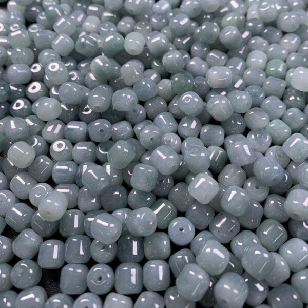 20 pcs / 50 pcs drum shape genuine natural blue jadeite bead, jade bead - Image 3